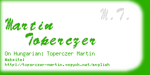 martin toperczer business card